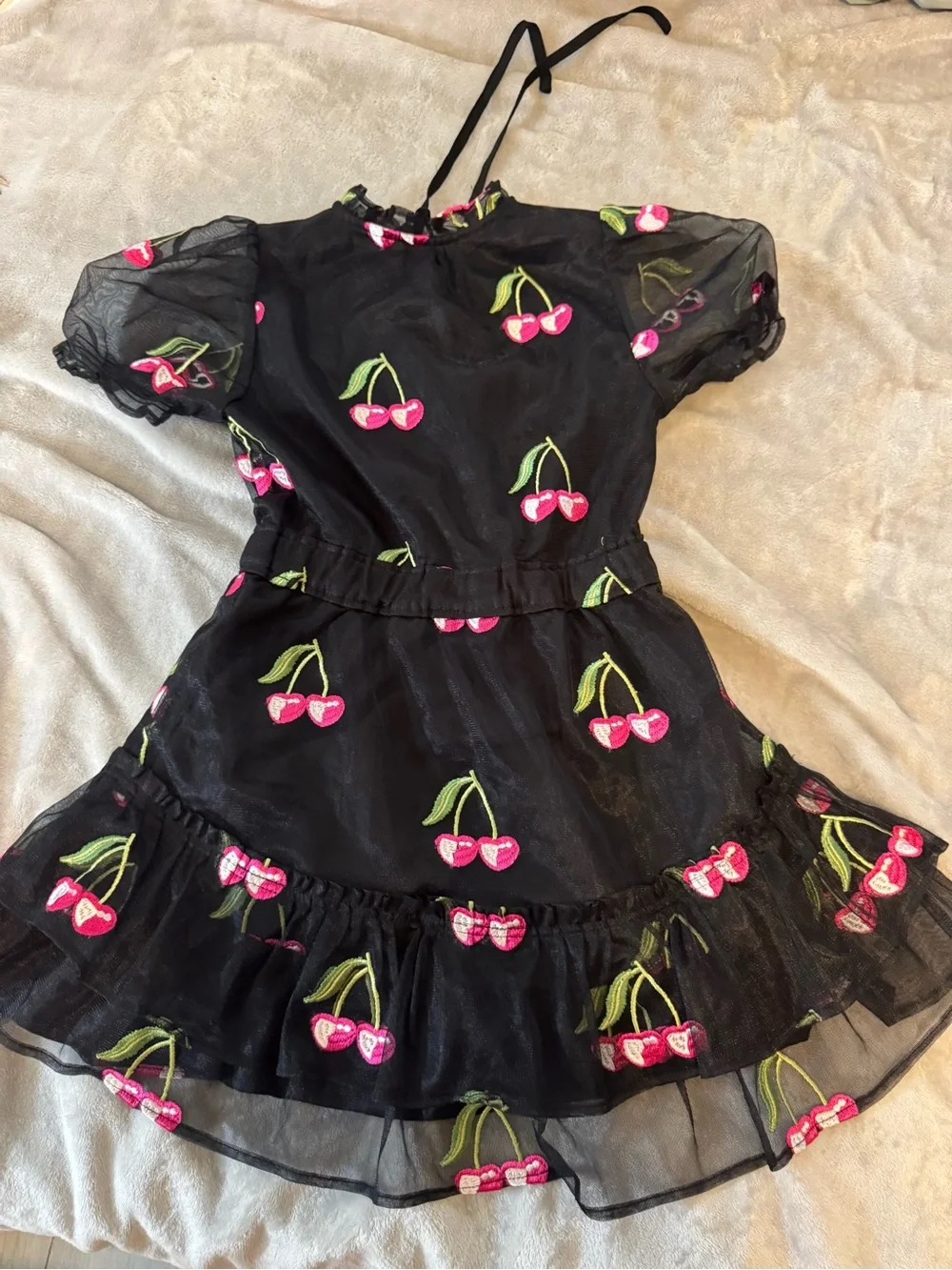 BuddyLove Clementine Black Cherry Embroidered Mini Dress size 8T
